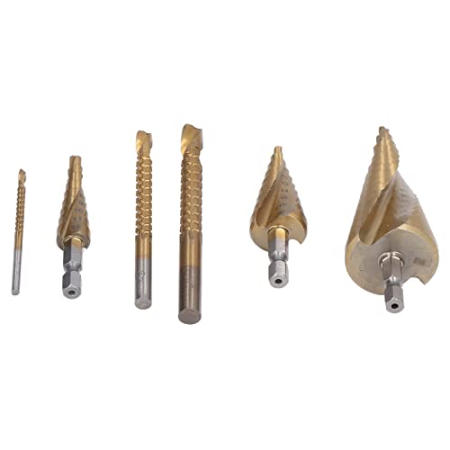 ZAICOLER Mittelbohrbit Set, 6pcs/Set Spiral Gerillertes Stiefmaschinenbohrer Bit Hex Shank Stepped Drills HSS Saw Bits Automatic Center Punch für Metal -Bohrbit für Holz ZAICOLER Mittelbohrbit Set, 6pcs/Set Spiral Gerillertes Stiefmaschinenbohrer Bit Hex Shank Stepped Drills HSS Saw Bits Automatic Center Punch für Metal -Bohrbit für Holz von ZAICOLER