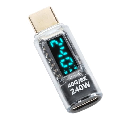 ZAICOLER USB C -Tester, 240W 8K 60 Hz 40 Gbit/S Übertragung USB C Adapter Power Messer Tester von ZAICOLER
