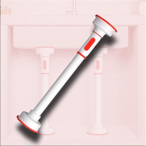 Verstellbare Stützstangen for Waschbecken, Schrank, Sofa, Unterbau-Waschbeckenhalterungen, Gardinenstange, Möbelbeine, Reparatursatz for Waschbeckenbeine aus Edelstahl(White,H 70-120cm(27.5"- 47.2")) von ZAJYZZF