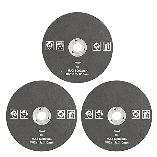 ZAJYZZF 85 mm Schneidwerkzeug-Sägeblätter for Elektrowerkzeuge, Kreissägeblatt for Holz, HSS-Sägeblatt, Fräser, kreisförmiges Mini-Sägeblatt, 3 Stück, 85 x 15 Diamant(3PCS 85x10 Metal) von ZAJYZZF