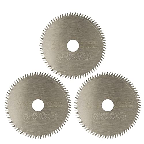 ZAJYZZF 85 mm Schneidwerkzeug-Sägeblätter for Elektrowerkzeuge, Kreissägeblatt for Holz, HSS-Sägeblatt, Fräser, kreisförmiges Mini-Sägeblatt, 3 Stück, 85 x 15 Diamant(3PCS 85x15 HSS) von ZAJYZZF