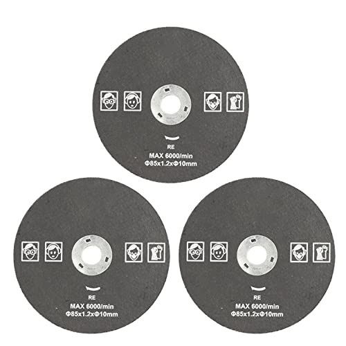 ZAJYZZF 85 mm Schneidwerkzeug-Sägeblätter for Elektrowerkzeuge, Kreissägeblatt for Holz, HSS-Sägeblattschneider, kreisförmiges Mini-Sägeblatt, 3 Stück, 85 x 15 Metall(3PCS 85x10 Metal) von ZAJYZZF