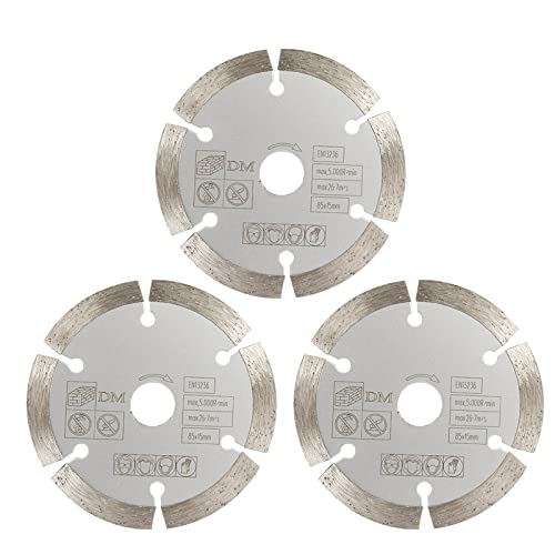 ZAJYZZF 85 mm Schneidwerkzeug-Sägeblätter for Elektrowerkzeuge, Kreissägeblatt for Holz, HSS-Sägeblattschneider, kreisförmiges Mini-Sägeblatt, 3 Stück, 85 x 15 Metall(3PCS 85x15 Diamond) von ZAJYZZF