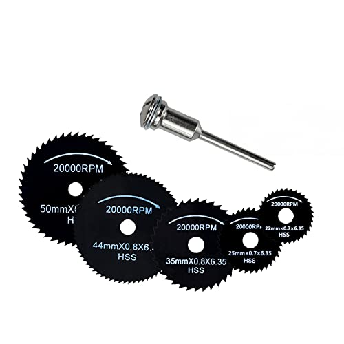 ZAJYZZF HSS-Sägeblatt, 1 Set, nitridbeschichtetes Mini-Kreissägeblatt for Holz/Metall-Drehwerkzeuge, Schneiden von Di, 7 Stück(6pcs) von ZAJYZZF