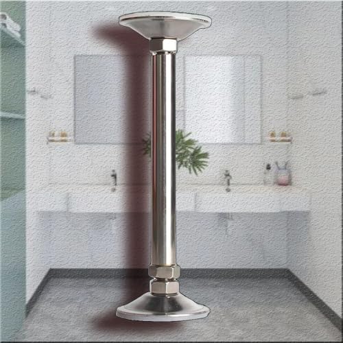 ZAJYZZF Küchenspülenhalterung Verstellbar, Unterbaubecken-Stützbeine Ohne Bohren, Edelstahl-Möbelbein-Stützstangen for Badezimmerschränke(Height 31-45cm(12.2"-17.7")) von ZAJYZZF