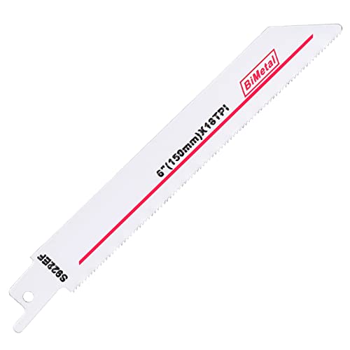 ZAJYZZF S922EF 18TPI BIM Stichsägeblatt 6'' for Schneiden von Holz, Kunststoffrohren, Metall, Säbelsägeblatt, 2 Stück(1pc) von ZAJYZZF