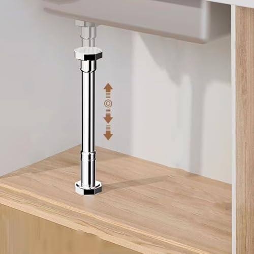 ZAJYZZF Teleskop-Spülbeckenbeine, Unterbau-Spülbeckenhalterungen, verstellbare Badezimmer-Waschbecken-Stützstangen aus Metall, Küchenspülen-Stützstange, Möbelbein, ohne Bohren(H 70-120cm/28-47) ZAJYZZF Teleskop-Spülbeckenbeine, Unterbau-Spülbeckenhalterungen, verstellbare Badezimmer-Waschbecken-Stützstangen aus Metall, Küchenspülen-Stützstange, Möbelbein, ohne Bohren(H 70-120cm/28-47) von ZAJYZZF