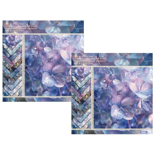 ZAKHSE Bastelpapier mit Blumenmuster, 48 Blatt Blumen Motive Einseitig Bedruckt Scrapbook Papier, 15,2x15,2cm Lila Designpapier Dekorpapier für DIY, Handwerk, Kartengestalten, 12 Hübsche Designs ZAKHSE Bastelpapier mit Blumenmuster, 48 Blatt Blumen Motive Einseitig Bedruckt Scrapbook Papier, 15,2x15,2cm Lila Designpapier Dekorpapier für DIY, Handwerk, Kartengestalten, 12 Hübsche Designs von ZAKHSE