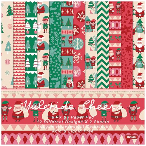 ZAKHSE Motivpapier Einseitig Bedruckt Bastelpapier, 24 Blätter 15,2x5,2cm Gemustertes Scrapbook Designpapier für Bastelprojekte DIY Karten Gestaltung (2, 15.2CM) von ZAKHSE
