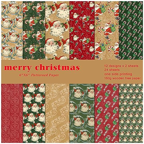 ZAKHSE Motivpapier Weihnachten, 48 Blätter Weihnachtliche Bastelpapier 15,2x15,2cm, Einseitige Bedruckt Papierblock, Weihnachtsmann Druck Designpapier Dekorpapier Handwerk Fotoalbum Scrapbook Zubehör ZAKHSE Motivpapier Weihnachten, 48 Blätter Weihnachtliche Bastelpapier 15,2x15,2cm, Einseitige Bedruckt Papierblock, Weihnachtsmann Druck Designpapier Dekorpapier Handwerk Fotoalbum Scrapbook Zubehör von ZAKHSE