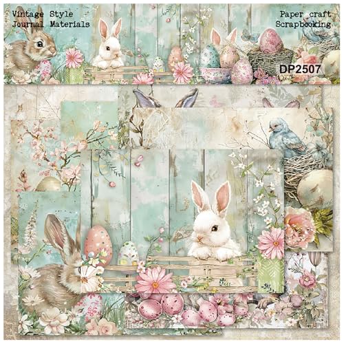 ZAKHSE Motivpapier zum Basteln, 24 Blatt Designpapier Einseitig Bedruckt, 21x14,4cm Kaninchen Osterei Motive Bastelpapier 160g Scrapbook Papier für Ostern DIY Karten Gestalten-8 Designs ZAKHSE Motivpapier zum Basteln, 24 Blatt Designpapier Einseitig Bedruckt, 21x14,4cm Kaninchen Osterei Motive Bastelpapier 160g Scrapbook Papier für Ostern DIY Karten Gestalten-8 Designs von ZAKHSE