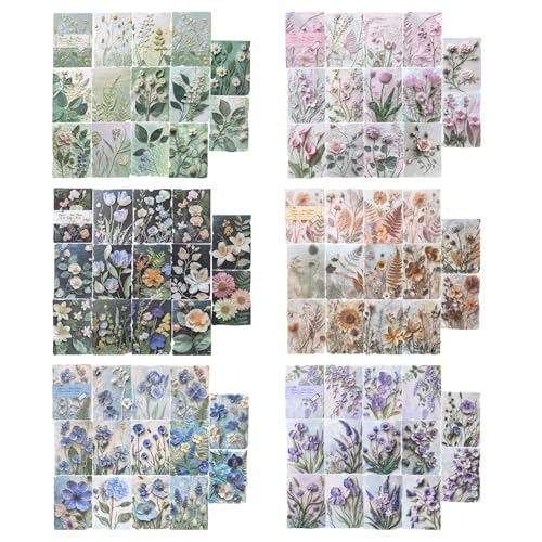 ZAKHSE Scrapbook Papier, 138 Blätter Bastelpapier mit Relief Blumen und Pflanzen Muster, Blumenmuster Texturpapier Spezialpapier Dekorpapier für Handwerk, Collage,DIY, Journaling Zubehör, 14×10cm ZAKHSE Scrapbook Papier, 138 Blätter Bastelpapier mit Relief Blumen und Pflanzen Muster, Blumenmuster Texturpapier Spezialpapier Dekorpapier für Handwerk, Collage,DIY, Journaling Zubehör, 14×10cm von ZAKHSE