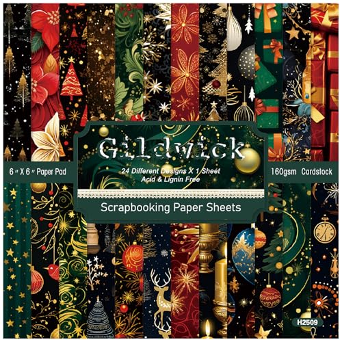 ZAKHSE Scrapbook Papier, 24 Blatt Weihnachten Motivpapier 15,2x15,2cm, Weihnachtsbaum Muster Einseitig Bedruckt Bastelpapier Designpapier für Weihnachtsdekor DIY Bastelarbeiten Journal, 24 Motive ZAKHSE Scrapbook Papier, 24 Blatt Weihnachten Motivpapier 15,2x15,2cm, Weihnachtsbaum Muster Einseitig Bedruckt Bastelpapier Designpapier für Weihnachtsdekor DIY Bastelarbeiten Journal, 24 Motive von ZAKHSE
