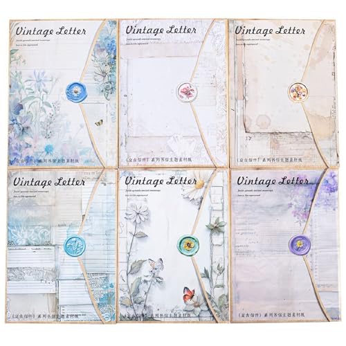 ZAKHSE Scrapbook Zubehör, 180 Blatt Briefpapier Design Blumen Muster Scrapbooking Papier, Vintage Bastelpapier Bunt Spezialpapier Textur Dekorpapier für Fotoalbum Karten Journaling Kit, 60 Design ZAKHSE Scrapbook Zubehör, 180 Blatt Briefpapier Design Blumen Muster Scrapbooking Papier, Vintage Bastelpapier Bunt Spezialpapier Textur Dekorpapier für Fotoalbum Karten Journaling Kit, 60 Design von ZAKHSE