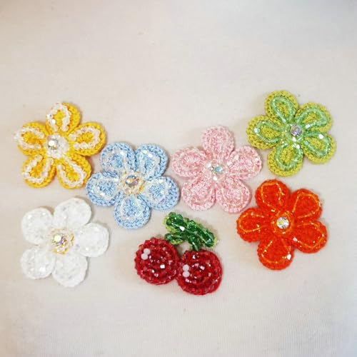 Zufällige Sonnenblumen-Stickerei zum Aufbügeln (Pailletten B) von ZALALAA