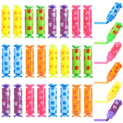 ZALAON Textmarker Stifte, 24 Stück, Mini-Pastell-Textmarker, Cartoon-Süßigkeiten-Marker, schnell trocknend, Pastell-Textmarker für Schule, Studenten, Büro ZALAON Textmarker Stifte, 24 Stück, Mini-Pastell-Textmarker, Cartoon-Süßigkeiten-Marker, schnell trocknend, Pastell-Textmarker für Schule, Studenten, Büro von ZALAON