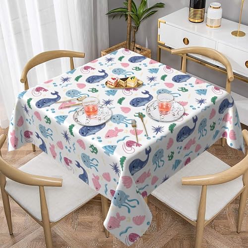 54 Zoll Große Quadratische Tischdecke, Wasserabweisender Mehrzweckstoff, Ideal für Picknicks und Buffets, Lichtbeständige, Lebendige Farbtöne, Pflegeleichtes Design Colorful 152X152 54 Zoll Große Quadratische Tischdecke, Wasserabweisender Mehrzweckstoff, Ideal für Picknicks und Buffets, Lichtbeständige, Lebendige Farbtöne, Pflegeleichtes Design Colorful 152X152 von ZALXOZYL