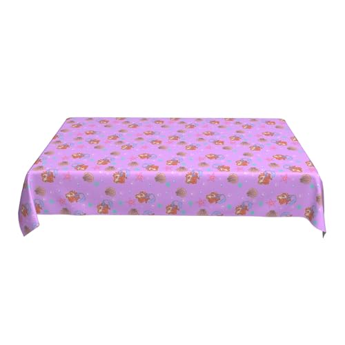 Abwischbare Tischdecke, 152,4 X 228,6 cm, Bedrucktes Musterdesign, auslaufsichere Tischdecke aus Polyestergewebe für Veranstaltungen Im innen- Und Außenbereich Colorful 90in von ZALXOZYL