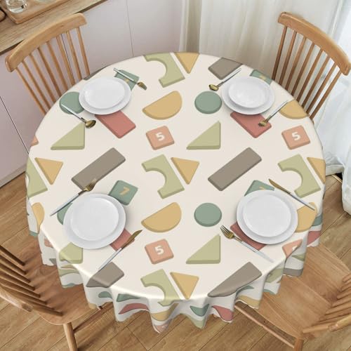 Auslaufsichere, Runde Tischdecke, 152,4 cm, Polyestergewebe, Leicht Zu Reinigen, Maschinenwaschbar, für Partydekoration Im Innen- Und Außenbereich, Blumenmuster G Multicolor Diameter 60In Auslaufsichere, Runde Tischdecke, 152,4 cm, Polyestergewebe, Leicht Zu Reinigen, Maschinenwaschbar, für Partydekoration Im Innen- Und Außenbereich, Blumenmuster G Multicolor Diameter 60In von ZALXOZYL