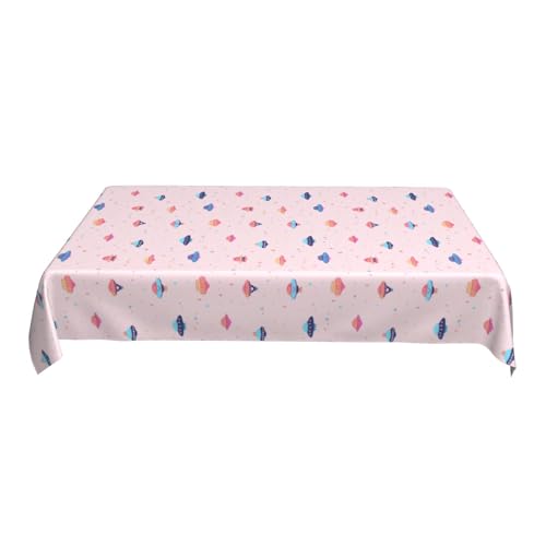 Bauernhaus-Tischdecke, Rechteckig, 152 X 228 cm, Polyester, Bedrucktes Muster – Waschbares Dekor für Drinnen und Draußen Color One Size von ZALXOZYL