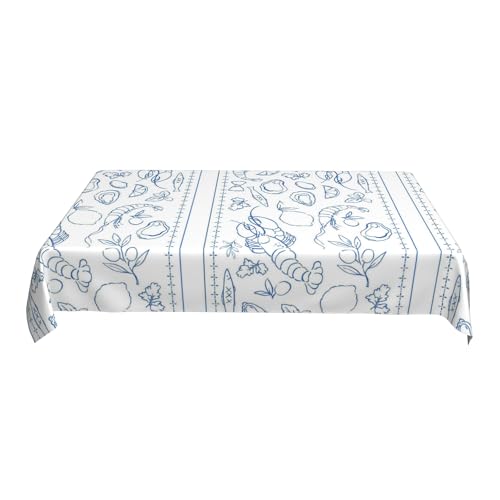 Fettabweisende Tischdecke 152 X 228 cm, Bedrucktes Musterdesign, Oberfläche in 3 Sekunden Abwischbar, für Familienessen Mit Pizza Und Pasta C 90in Fettabweisende Tischdecke 152 X 228 cm, Bedrucktes Musterdesign, Oberfläche in 3 Sekunden Abwischbar, für Familienessen Mit Pizza Und Pasta C 90in von ZALXOZYL