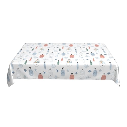 Luxuriöse Abwischbare Tischdecke, 152 X 228 cm, Bedrucktes Musterdesign, Wasserdichtes Polyester für Picknick- Und Grilldekoration C 90in Luxuriöse Abwischbare Tischdecke, 152 X 228 cm, Bedrucktes Musterdesign, Wasserdichtes Polyester für Picknick- Und Grilldekoration C 90in von ZALXOZYL
