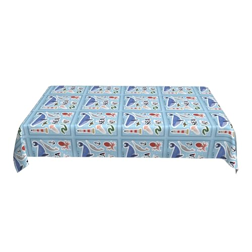 Luxuriöse Rechteckige Tischdecke, 152,4 X 228,6 cm, Bedrucktes Muster, Wasserdicht, für Picknicktische Im Freien A 90in Luxuriöse Rechteckige Tischdecke, 152,4 X 228,6 cm, Bedrucktes Muster, Wasserdicht, für Picknicktische Im Freien A 90in von ZALXOZYL