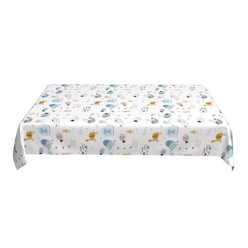 Luxuriöse Rechteckige Tischdecke, 152,4 X 228,6 cm, Bedrucktes Muster, Wasserdicht, für Picknicktische Im Freien B 90in Luxuriöse Rechteckige Tischdecke, 152,4 X 228,6 cm, Bedrucktes Muster, Wasserdicht, für Picknicktische Im Freien B 90in von ZALXOZYL