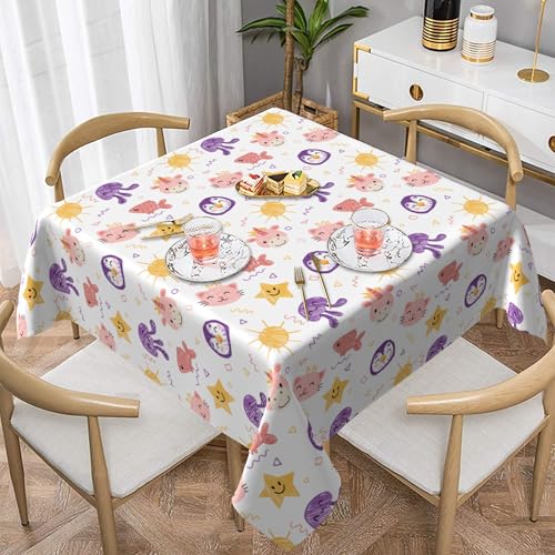 Quadratische Tischdecke 60 X 60 Zoll, Strapazierfähig für Den Innen- und Außenbereich, Schutz In Café-Restaurant-Qualität, Nicht Saugfähige Oberfläche, Druckfeste Textur Colorful 137X137 Quadratische Tischdecke 60 X 60 Zoll, Strapazierfähig für Den Innen- und Außenbereich, Schutz In Café-Restaurant-Qualität, Nicht Saugfähige Oberfläche, Druckfeste Textur Colorful 137X137 von ZALXOZYL