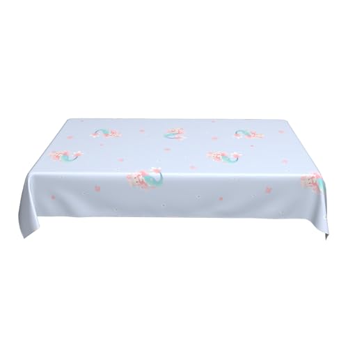 Rechteckige Tischdecke, 152,4 X 228,6 cm, Bedrucktes Musterdesign, Polyester, Wasserdicht, Abwischbar, für Hochzeitsfeiern, Buffet-Tischdekoration Colorful 90in von ZALXOZYL