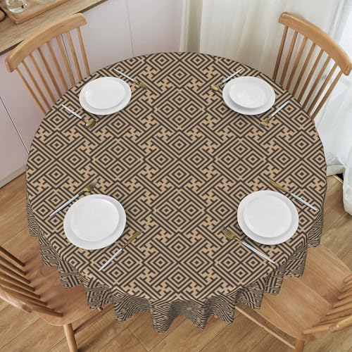Runde Tischdecke, 152,4 cm, Polyester, Wasserdicht, Schmutzabweisend, Wiederverwendbar, Schnelltrocknend, für Couchtisch, Party, Picknick, Design G, Heimdekoration Multicolor Diameter 60In Runde Tischdecke, 152,4 cm, Polyester, Wasserdicht, Schmutzabweisend, Wiederverwendbar, Schnelltrocknend, für Couchtisch, Party, Picknick, Design G, Heimdekoration Multicolor Diameter 60In von ZALXOZYL