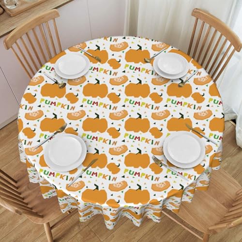 Runde Tischdecke Mit Spitzenakzent, 152,4 cm, Knitterfrei, für Picknick-Brunch-Tische, Obstmuster Colorful 60 In von ZALXOZYL