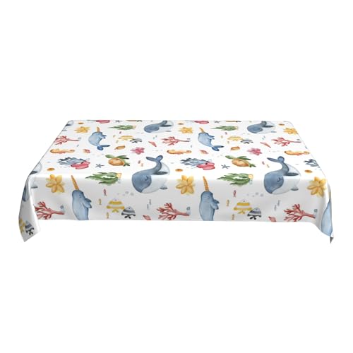 Strapazierfähige Tischdecke aus Polyester, 152,4 X 228,6 cm, Bedrucktes Muster, Rechteckig, für Den Brunchtisch Auf Der Terrasse Colorful 90in Strapazierfähige Tischdecke aus Polyester, 152,4 X 228,6 cm, Bedrucktes Muster, Rechteckig, für Den Brunchtisch Auf Der Terrasse Colorful 90in von ZALXOZYL