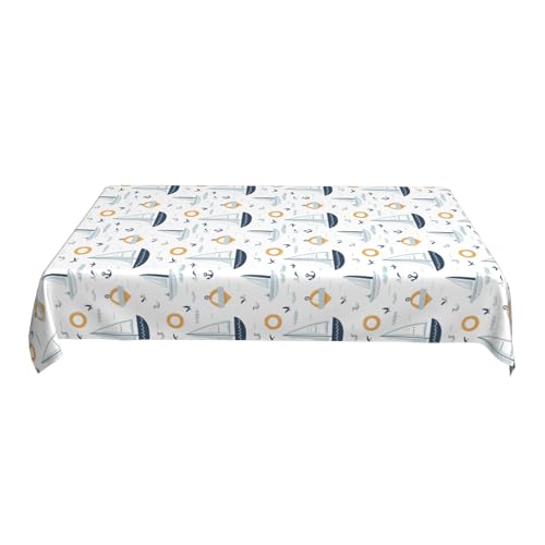 Tischdecke 60 X 90 Zoll, Bedrucktes Musterdesign, Strapazierfähig, Wasserdicht, Schmutzabweisend, für Die Restaurant-Cafeteria A 90in von ZALXOZYL
