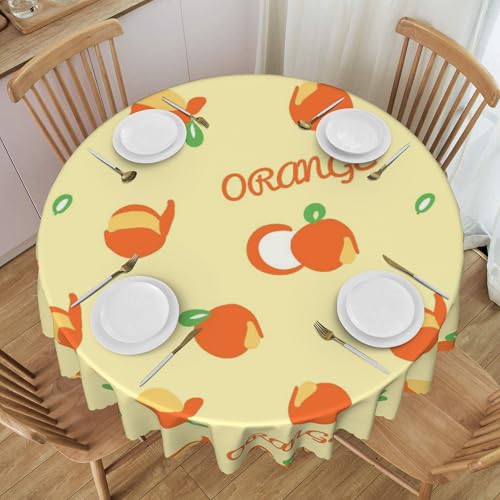 Tischdecke Mit Spitzenbesatz, Wasserdicht, Rund, 152,4 cm, für Feiertags-Esszimmerdekoration, Obstmuster-Design, Reißfest Colorful 60 In Tischdecke Mit Spitzenbesatz, Wasserdicht, Rund, 152,4 cm, für Feiertags-Esszimmerdekoration, Obstmuster-Design, Reißfest Colorful 60 In von ZALXOZYL