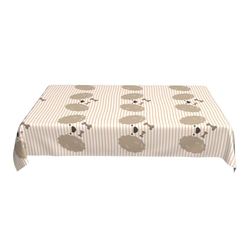 Tischdecke für Café-Dekor, Rechteckig, 152 X 228 cm, Polyester, Pastorales Muster, Wasserfest, Waschbar A One Size von ZALXOZYL