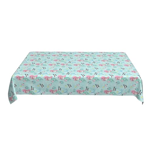 Übergroße Rechteckige Tischdecke 152 X 228 cm, Bedrucktes Musterdesign, Wasserabweisendes Polyester für Restaurant-Bankett-Tischläufer Colorful 90in von ZALXOZYL