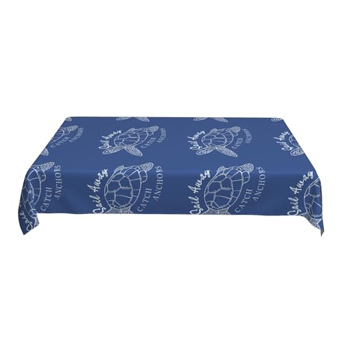 Wasserabweisende Tischdecke, 152 X 228 cm, Bedrucktes Musterdesign, Schnelltrocknend, Schmutzabweisend für Den Täglichen Gebrauch E 90in von ZALXOZYL