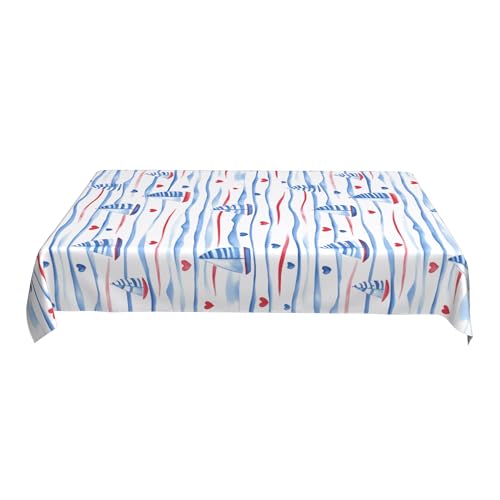 Wiederverwendbare Tischdecke, 152 X 228 cm, Rechteckig, Bedrucktes Musterdesign, PVC, Wasserdicht, für Banketttische Bei Hochzeitsempfängen E 90in von ZALXOZYL