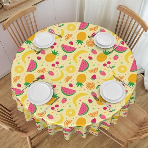 ZALXOZYL wasserdichte, Runde Spitzentischdecke, 152,4 cm, für Bauernküchentische, Obstmuster-Design, Knitterfrei Colorful 60 In ZALXOZYL wasserdichte, Runde Spitzentischdecke, 152,4 cm, für Bauernküchentische, Obstmuster-Design, Knitterfrei Colorful 60 In von ZALXOZYL