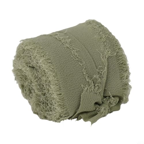 Dekoratives Satin-Chiffonband für Einladungen und Hochzeiten, 4 cm breit, ideal zum Basteln und Dekorieren, Grün Dekoratives Satin-Chiffonband für Einladungen und Hochzeiten, 4 cm breit, ideal zum Basteln und Dekorieren, Grün von ZAMETTER