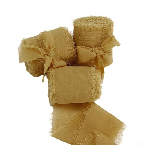 Dekoratives Satin-Chiffonband für Einladungen und Hochzeiten, 4 cm breit, ideal zum Basteln und Dekorieren, Khaki, 5 m Dekoratives Satin-Chiffonband für Einladungen und Hochzeiten, 4 cm breit, ideal zum Basteln und Dekorieren, Khaki, 5 m von ZAMETTER