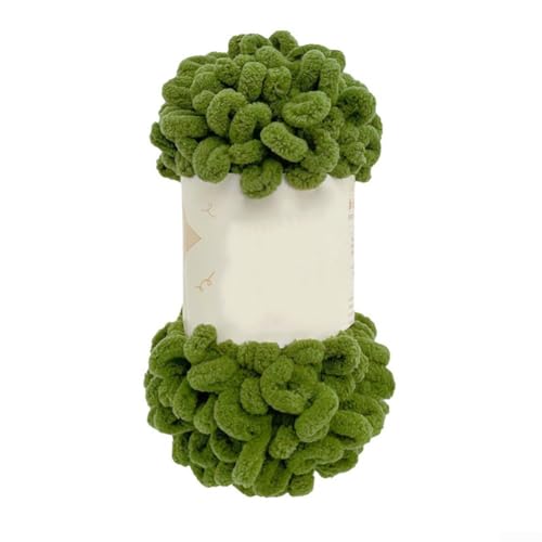 Puffy Fingerschlaufen-Chenille-Garn, 100 g, weiches und dickes Garn zum Basteln von warmen Decken und Schals (024) von ZAMETTER