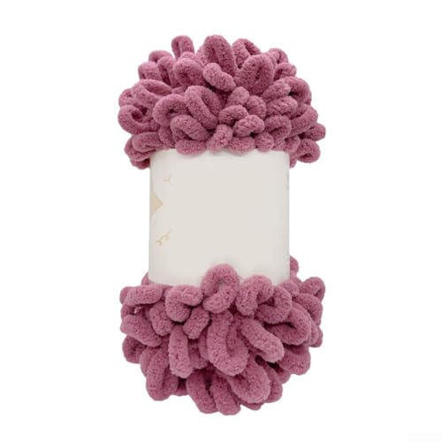 Puffy Fingerschlaufen-Chenille-Garn, 100 g, weiches und dickes Garn zum Basteln von warmen Decken und Schals (08) von ZAMETTER