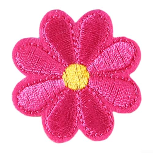 Seamfree Floral Patch Set of 10 Embroidery for Jackets, Hats, Backpacks and More (Rose Red) von ZAMETTER