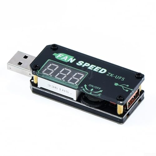 USB-5-V-Lüfterdrehzahlregler-Modul mit einstellbarer Geschwindigkeit, Timer-Abschaltung, LED-Dimmung und Softstart für längere Lebensdauer des Lüftermotors USB-5-V-Lüfterdrehzahlregler-Modul mit einstellbarer Geschwindigkeit, Timer-Abschaltung, LED-Dimmung und Softstart für längere Lebensdauer des Lüftermotors von ZAMETTER