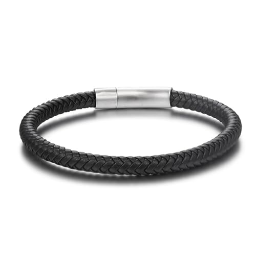 ZAMXHUG Armband Schwarz für Herren - Manschette Leder Geflochtenes Armband Geflochten Double Wrap Geflochtenes Lederarmband Herren Damen Edelstahl Armbänder Magnetverschluss ZAMXHUG Armband Schwarz für Herren - Manschette Leder Geflochtenes Armband Geflochten Double Wrap Geflochtenes Lederarmband Herren Damen Edelstahl Armbänder Magnetverschluss von ZAMXHUG