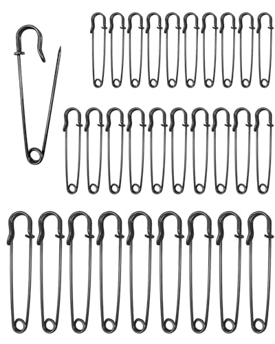 ZAMXHUG Extragroß Sicherheitsnadel - 30 Stück Heavy Duty Sicherheitsnadel, Große Sicherheitsnadeln für Kleidung, Quilten, Kunsthandwerk, Charms, Decken, Röcke, Schal （3 Größen） von ZAMXHUG
