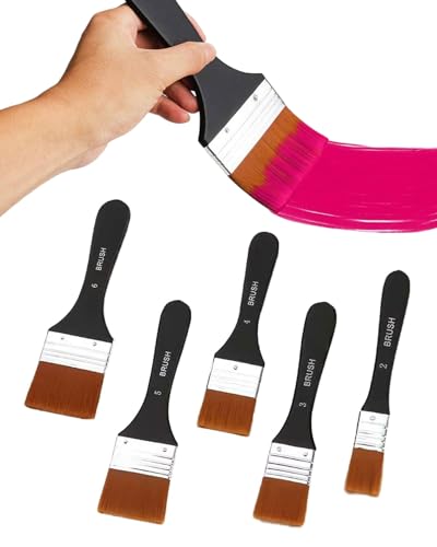 ZAMXHUG Pinsel-Sets - 5pcs Aquarell Acryl Flachpinsel,Acrylpinselset, Pinselset Malenpinsel Set Ölfarben Bürste Nylonbürste Ölmalpinsel für Malerei Ölmalerei Aquarell Acryl Gouache(10/20/30/40/50mm) ZAMXHUG Pinsel-Sets - 5pcs Aquarell Acryl Flachpinsel,Acrylpinselset, Pinselset Malenpinsel Set Ölfarben Bürste Nylonbürste Ölmalpinsel für Malerei Ölmalerei Aquarell Acryl Gouache(10/20/30/40/50mm) von ZAMXHUG