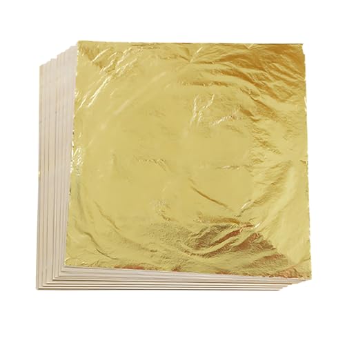 ZAMXHUG blattgold - 100 Stück blattgold zum basteln,14-cm-Blätter Set zum Vergolden, für Kunst & Handwerk, DIY-Projekte, Notizbuch & Geschenk - Metallischer Schimmer, Glatte Textur ZAMXHUG blattgold - 100 Stück blattgold zum basteln,14-cm-Blätter Set zum Vergolden, für Kunst & Handwerk, DIY-Projekte, Notizbuch & Geschenk - Metallischer Schimmer, Glatte Textur von ZAMXHUG